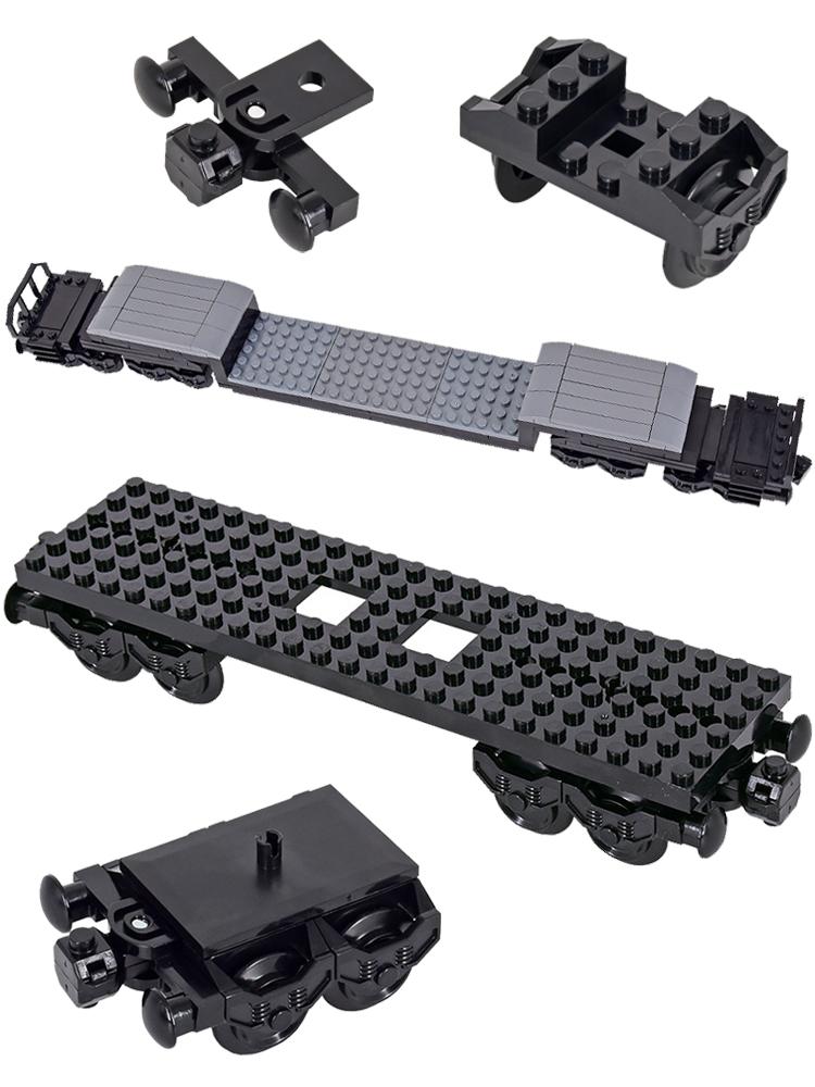 MOC Stadt Kreative Idee Zug Basis Rad Drehgestell Bausteine Ziegel Zusammengebaut DIY Spielzeug für Kinder Weihnachtsgeschenke