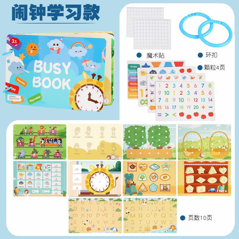Non-Toxic Montessori Baby Busy Book My First Quiet Book Paste Early Learning Education Children Toy Matching Puzzles Game For Baby Gift