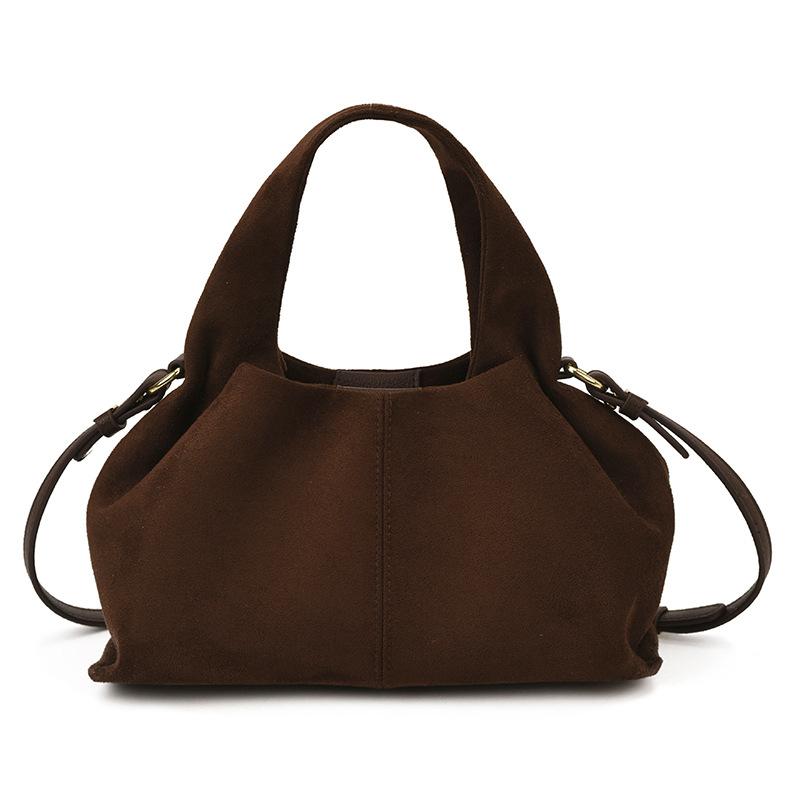 Vintage Faux Suede Women Handbag New Brand Trendy Lady Shoulder Bags Small Luxury Crossbody Bags Bolsas Casual Totes