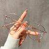 Women's Retro Gold Wire Ultralight Color-Changing Round Glasses - Professional Metal Gray Frames