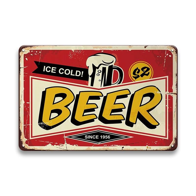 INEED Decor Retro Alcohol Beer Brand Metal Sign Vintage Tin Plate Wall Poster Home Decorative For Bar Club Man Cave Wall Decor