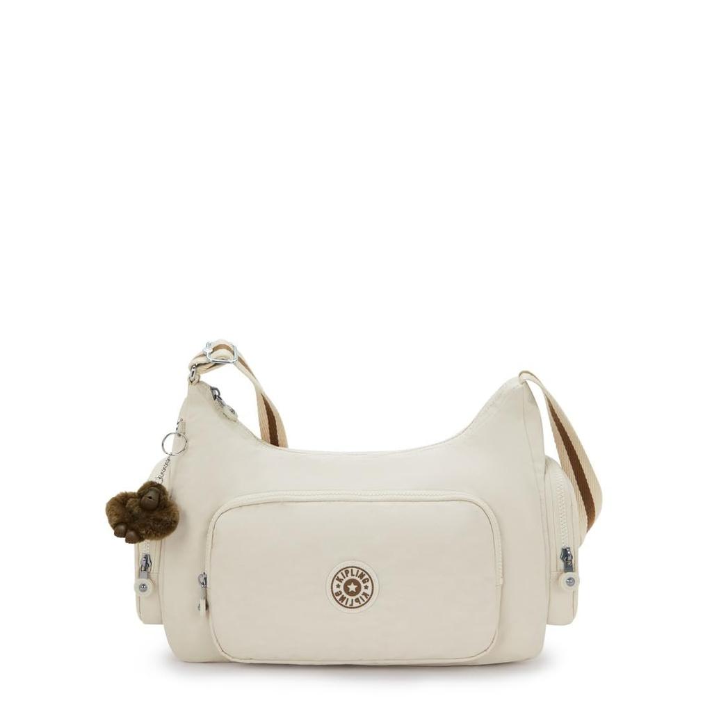 Kipling Gabbina Crossbody Bag Soft Sand Lightweight Nylon Shoulder Bag 11L KI83419LO