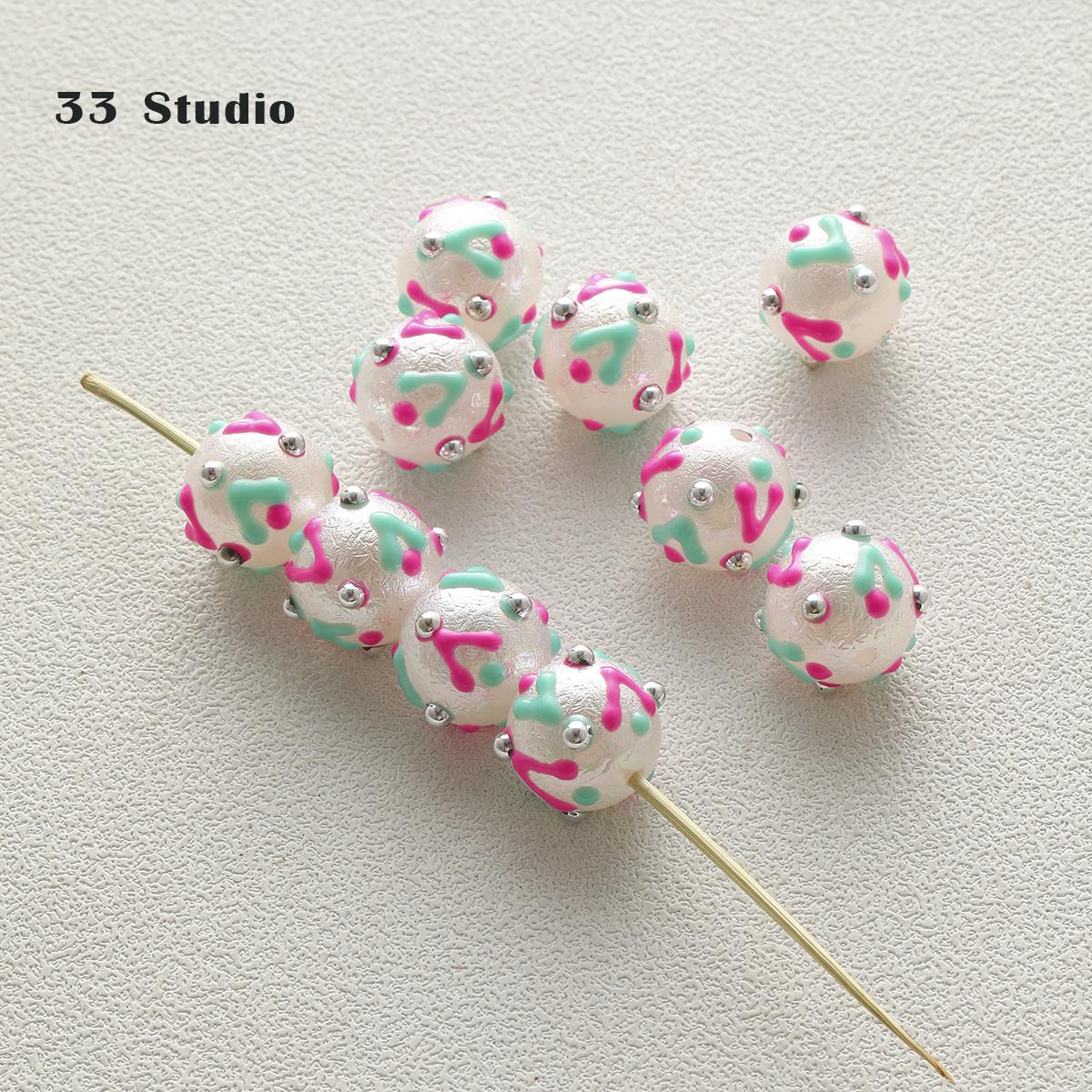 

Чистая ручная роспись бусины наклейки набор бриллиантов жемчуг DIY ювелирные аксессуары материал упаковка бусины автомобиль кулон сотовый телефон цепочка бусины 27#