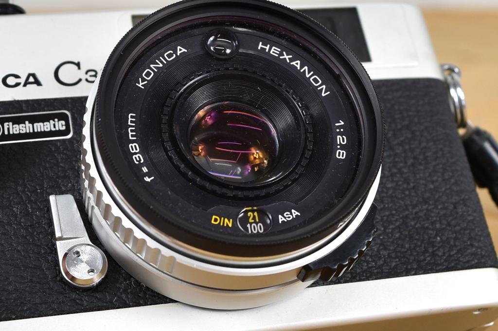 Konica C35 Flash Matic Silver 35mm Film Camera from Japan