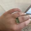 Elegant Green Cubic Synthetic Zirconia Ring for Women Luxurious Bohemian Style Anniversary Valentine’s Day Gift Party Jewelry