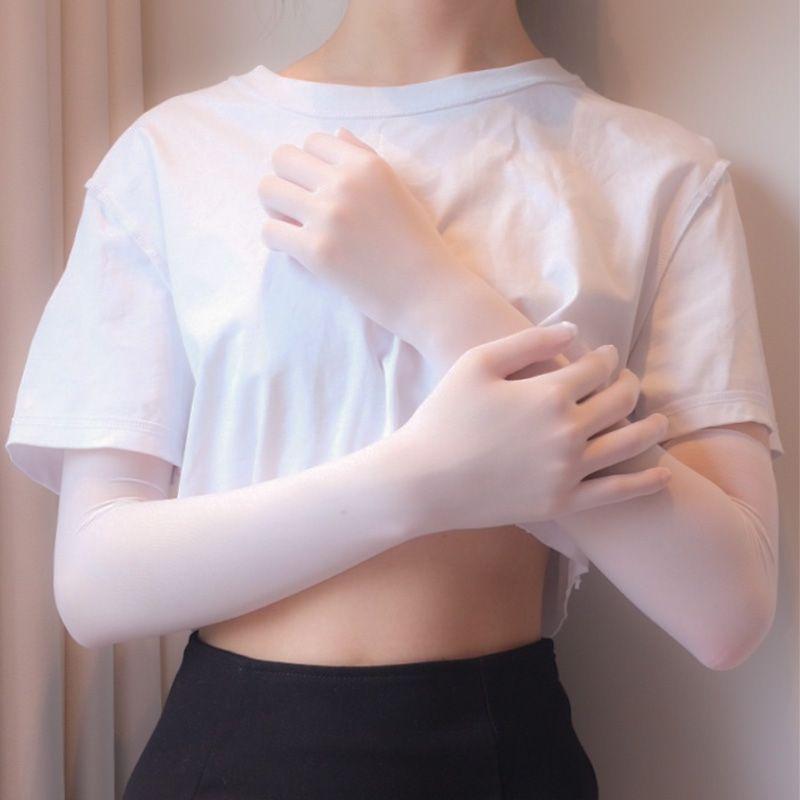 

Чулки Перчатки Шелковисто-белые Этикет Ультратонкие Сексуальные Пять пальцев Бесшовные Прозрачные Защищающие от затяжек Шелковые перчатки: Чувствовать комфортно White One size