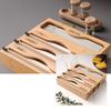 Kitchen Storage Shelf Natural Bamboo Dispenser With Cutter Ziplock Bag Organizer Moisture Proof Mass Storage Fresh-keeping Film
