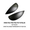 Carbon Fiber Car Headlight Eyebrows Cover Glossy Black Front Angry Eyelids for MINI F54 CLUBMAN F57 CABRIO F55 F56 COOPER S JCW