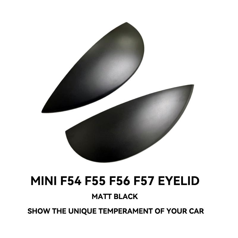 Carbon Fiber Car Headlight Eyebrows Cover Glossy Black Front Angry Eyelids for MINI F54 CLUBMAN F57 CABRIO F55 F56 COOPER S JCW