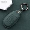 Leather Car Key Case Cover Shell Fob For Jeep Renegade Compass Grand Cherokee For Chrysler 300C Wrangler Dodge Ram 1500 Journey