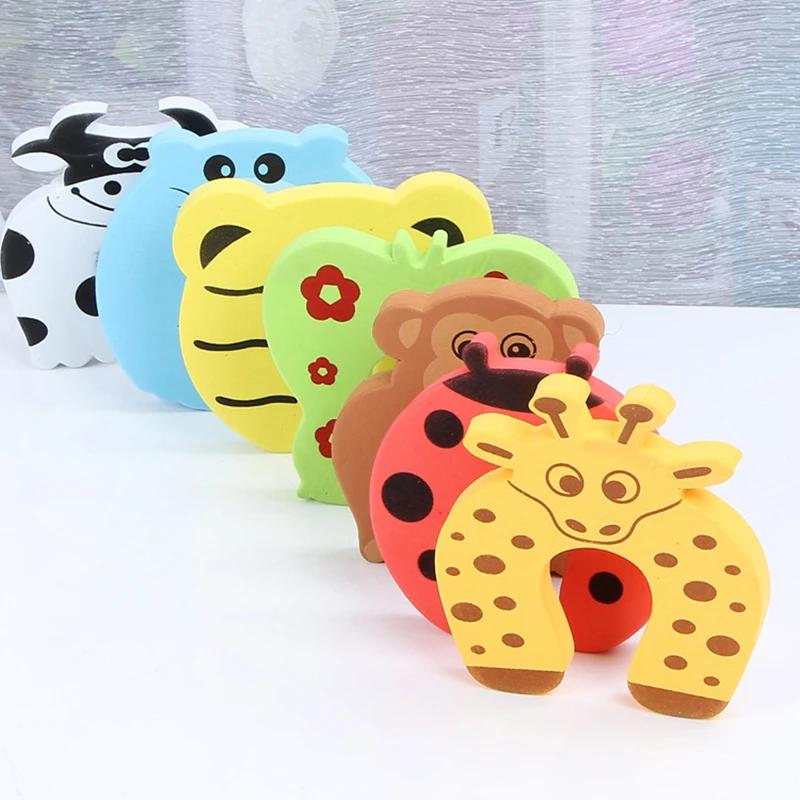 Cute Cartoon Animal Door Stoppers - 5 Pcs Silicone Doorway Jammer for Baby Safety Care, Perfect Toys Gifts for Children's Kids