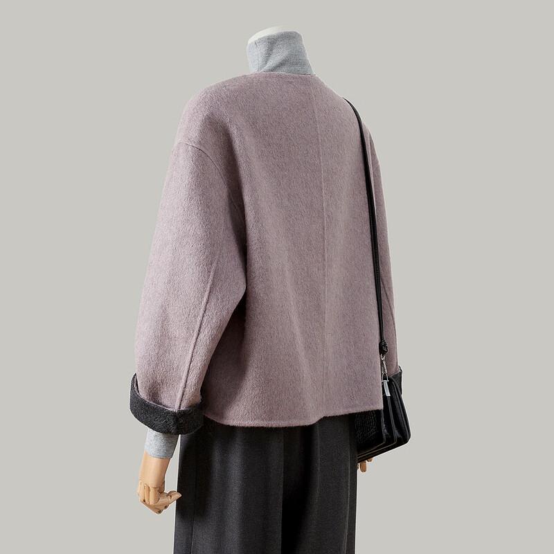 Women's Merino Wool Blend Double-faced Short Jacket