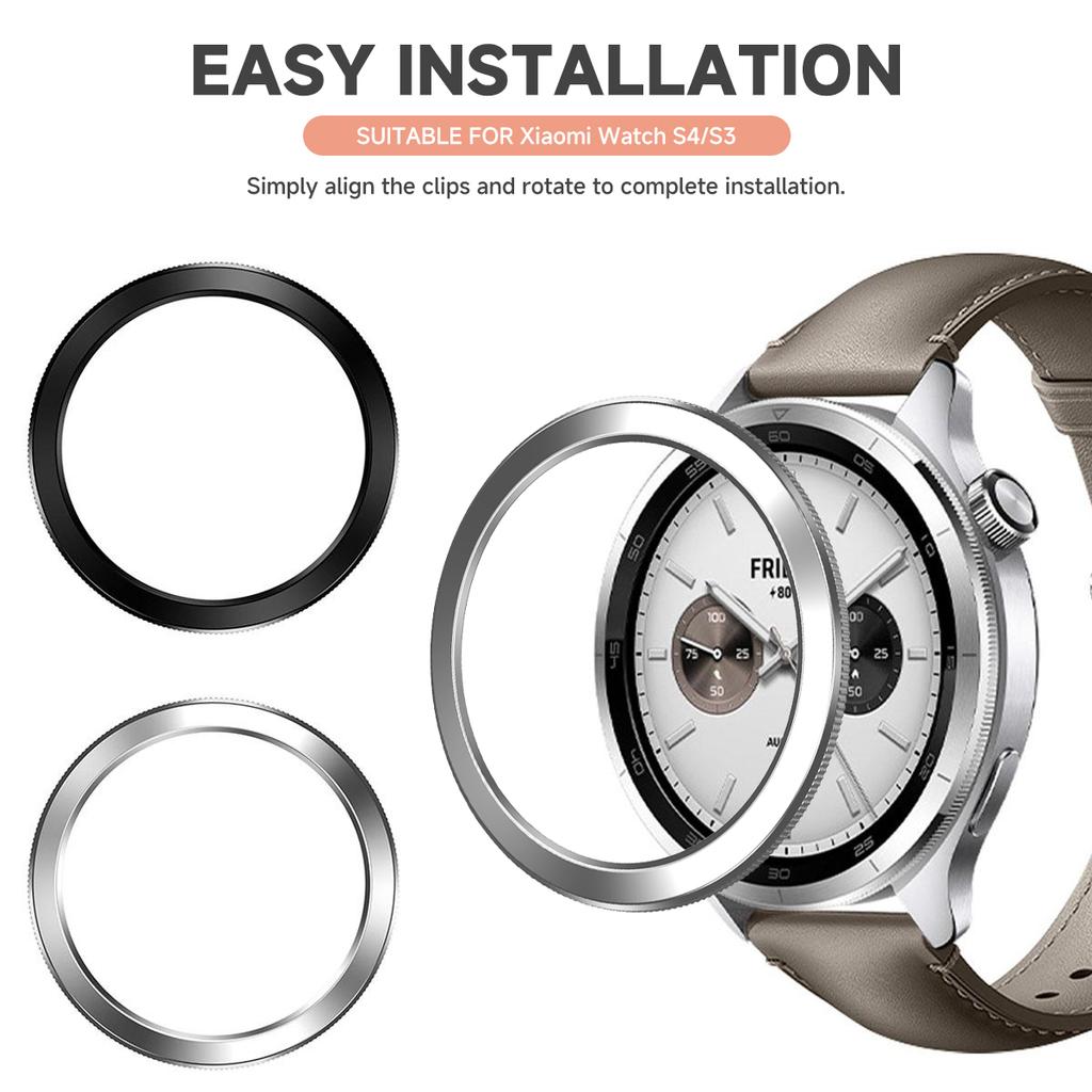 Bezel Ring For Xiaomi Watch S4/S3 PC Ring Case Protection Cover Bumper For Xiaomi Miband S3 S4 Case Ring Decoration Accessories