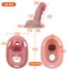 Men Short CB Lock Penis Cage Cock Lock Silicone Chastity Lock Sex Toy Femdom BDSM Slave Ball Stretcher