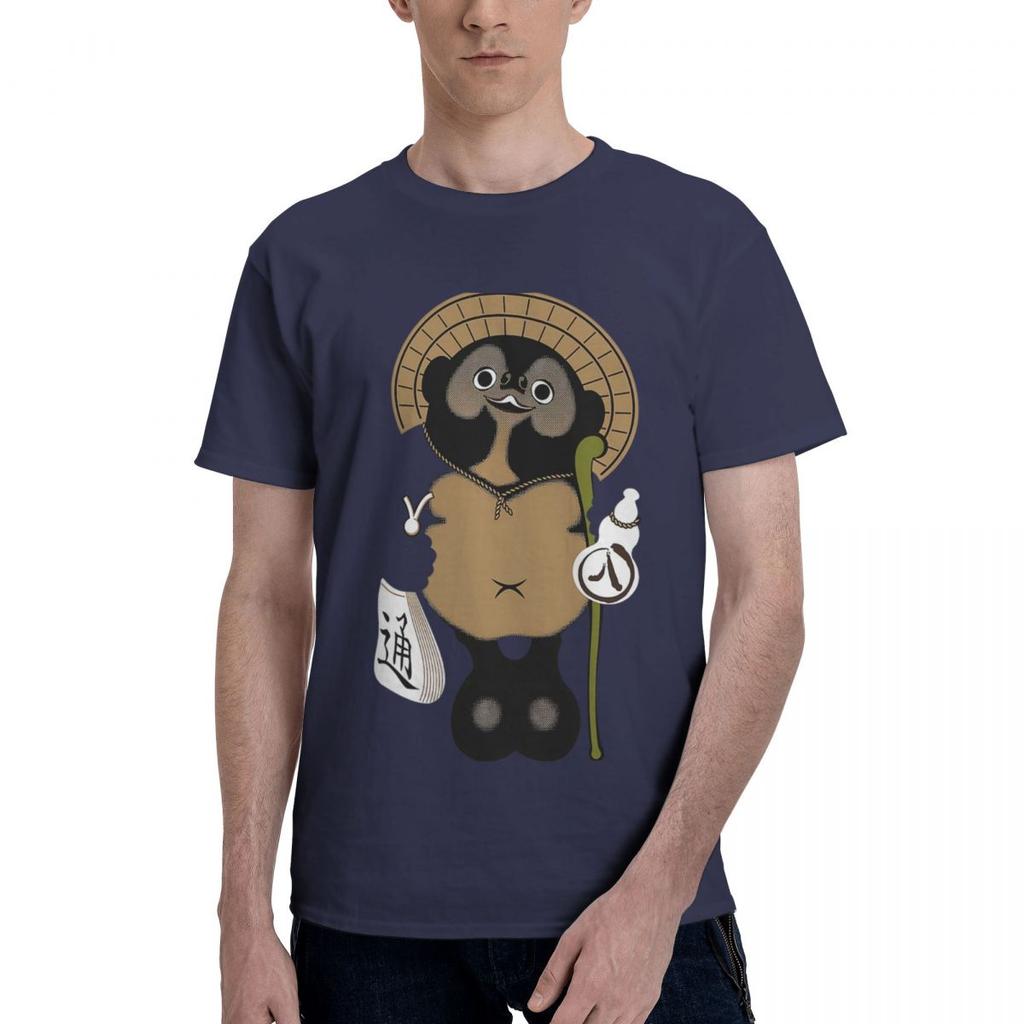 Unique Tanuki Print 100 Cotton Casual Breathable Confortable Top Funny Mens TShirt Men TShirt