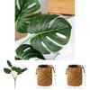 Artificial Monstera Deliciosa Liebm Leaf Plant For Living Room Decor With Handmade Seaweed Basket