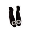 Autumn and Winter Boots, Short Boots for Women, New Low-heeled Square Buckle Boots, Single Shoes