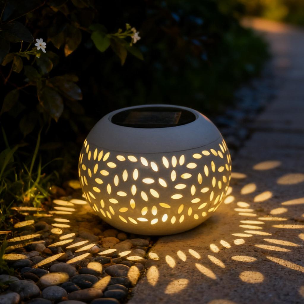 JYL TS/093,Hollow Iron Solar Light for Garden Layout Landscape Lamp Villa Balcony Ambient Decor Night Lamp