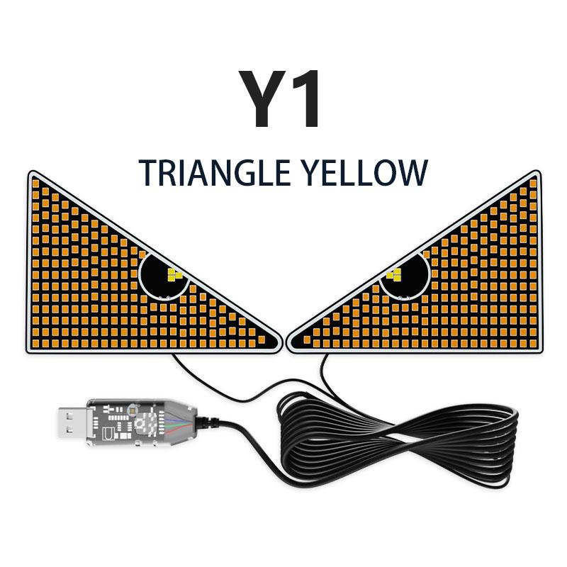 LED-Auto-Dekorationsleuchte, lustige Teufelsaugen-Atmosphärenleuchten, LKW-Auto-Front- und Heckscheiben-USB-Blitzlicht-Warnleuchten