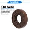 Oil Seal Seal Ring Rotary Shaft Seal FKM Rubber 15x32x7mm Brown 2 Pcs