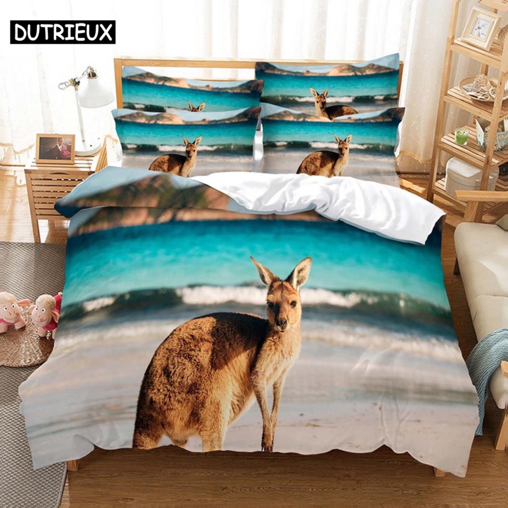 3D Bed set Beautiful Beach Bedding Bed Sets Modern Quilt Cover+pillowcases Winter California King Bedding Sets Jogo De Cama Bed
