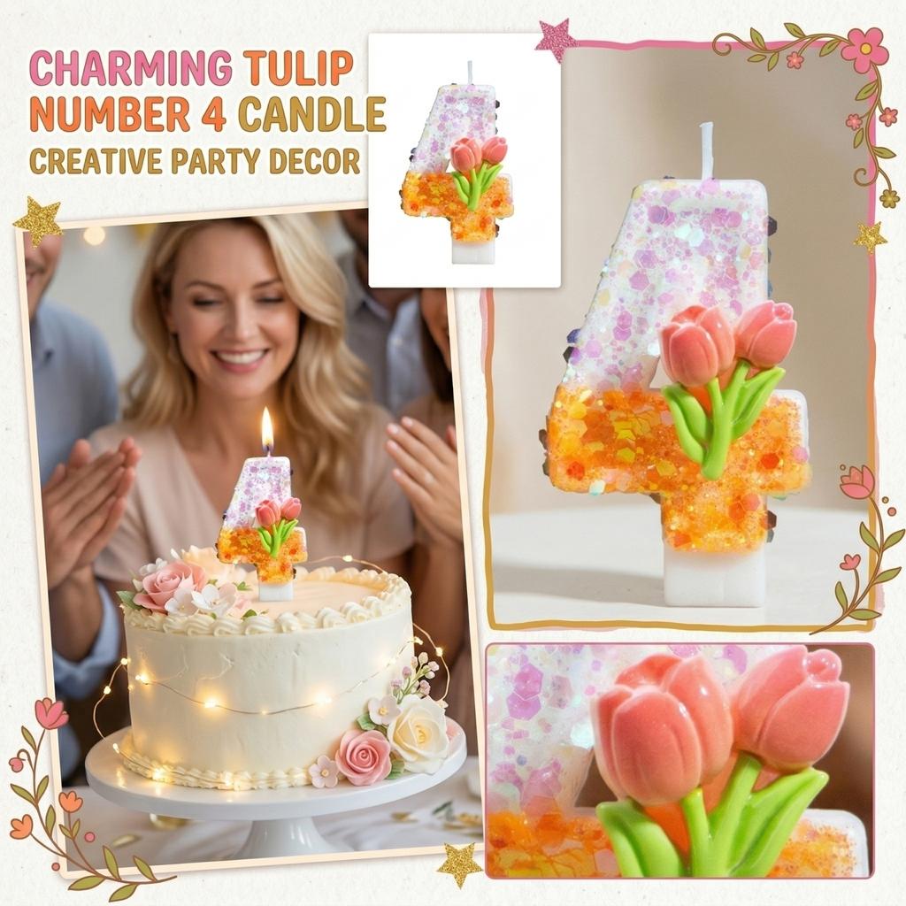 Fashion Cartoon Creative Birthday Candles Party Digital Candles