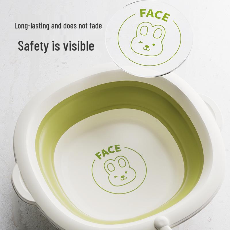 Foldable Children's Washbasin - Portable, Hangable, Thickened for Boys, Girls, Babies
