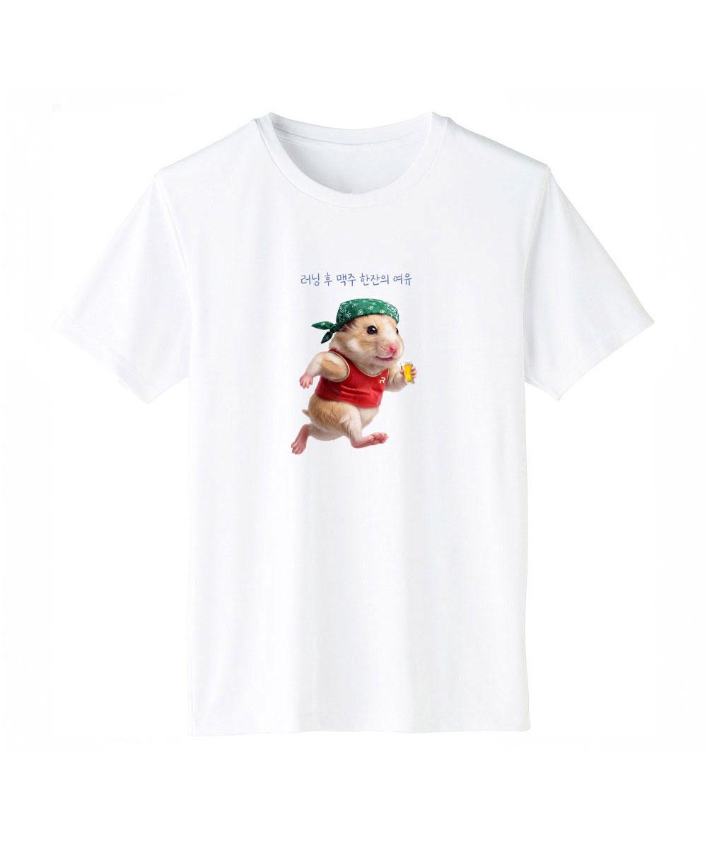 Awesome Us [Running Dri-Fit] A Mouse Enjoying A Relaxing Glass Of Beer After A Run Black/M