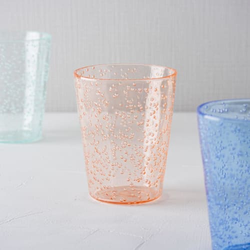 Aboard Homeware Momento Bubble Break-Resistant Cup, 360ml, Pink, Plastic Glass, Stylish Design, Stackable, Dishwasher Safe, BPA-Free, Perfect for Iced