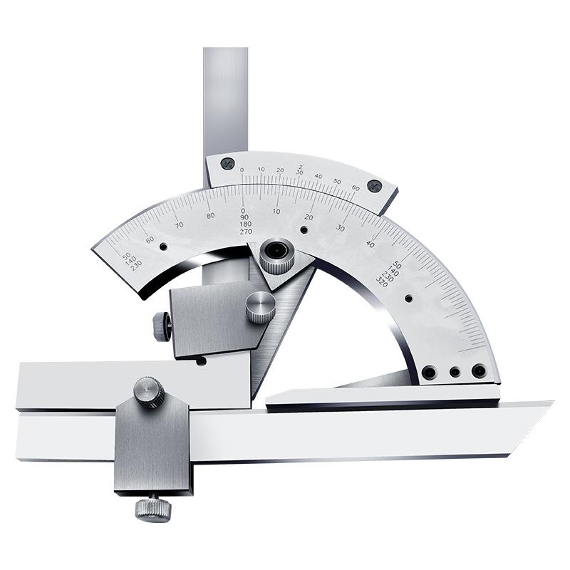 0-320Universal Stainless Steel Vernier Bevel Protractor Angle Finder for Woodworking Precision Angle Measuring Finder Ruler Tool 0-320 Degrees Angle Protractor