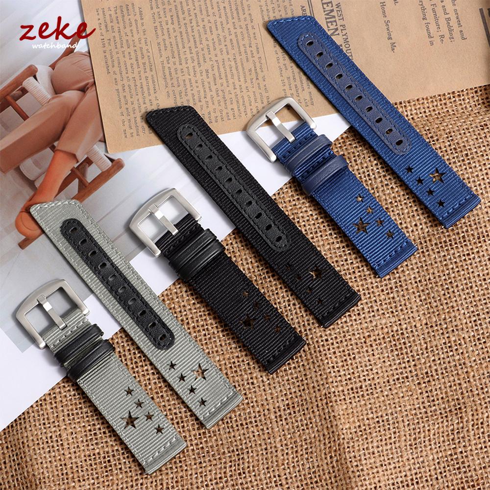 Nylon Watch Band 18mm 20mm 22mm for Seiko for Omega Breathable Nylon Leather Strap Quick Release Bracelet Smartwatch Wrist Bands