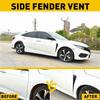 Pair Universal Carbon Fiber Car Exterior Fender Side Air Vent Cover Wing Trim