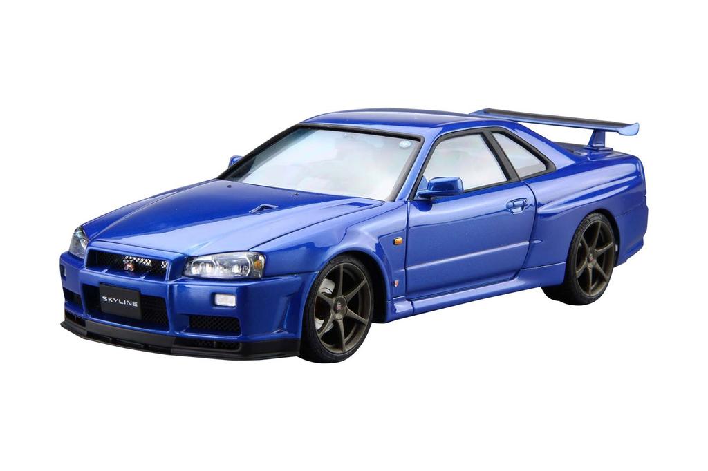 Aoshima Bunka Kyozai The Model Car Nissan BNR34 Skyline Plastic Model Kit 1/24 GT-R V-specII '02