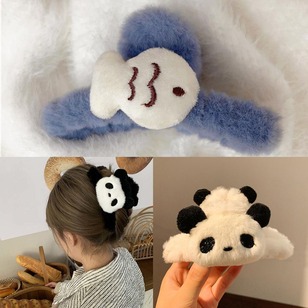 Cute 3D Animal Hairclips Soft Hair Claw for Girls Women Perfect for Parties and Dates