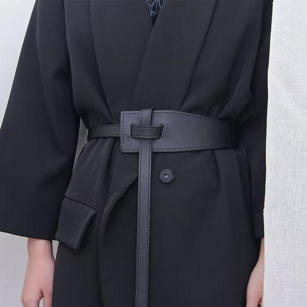 Wide Designer Belts Pu Leather Cummerbunds High Quality Dress Belt  Women