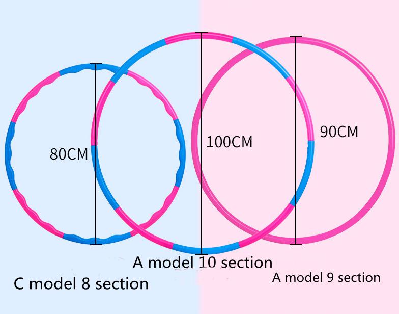 Sport  Detachable hula Hoop Fitness Slimming  Bodybuilding Install Exercise Waist Hoop Workout