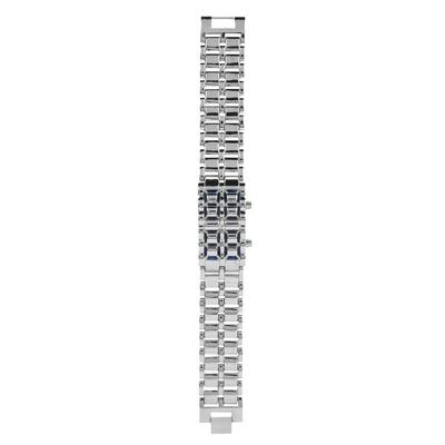 Fashionable Steel Band Couple Bracelet Watch LED Lighting Electronic Wristwatch (#3)