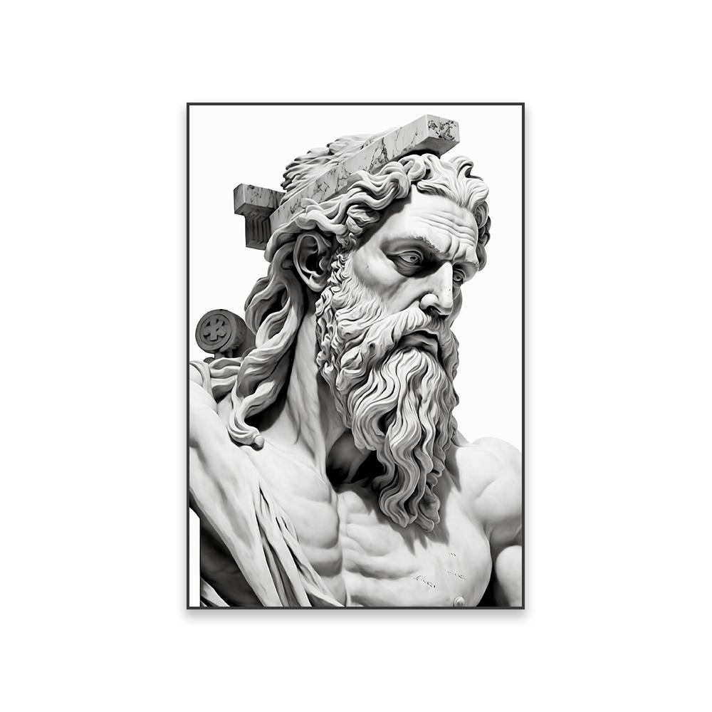 Modern Abstract Greek Statue Poster Zeus Plaster Sculpture Art Canvas Painting David Art Prints Wall Picture for Living Room
