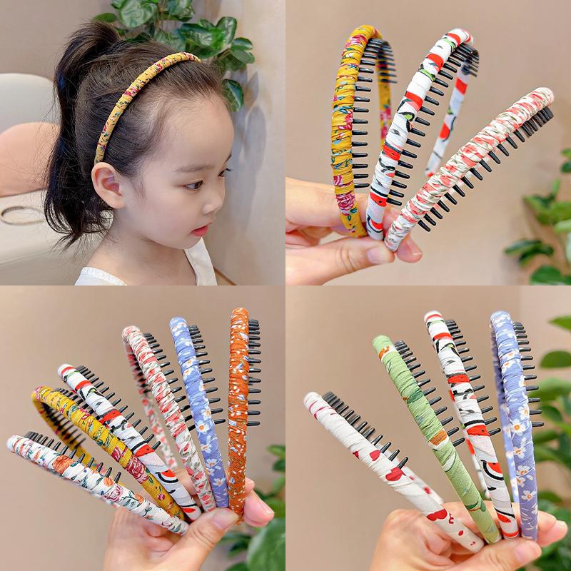 New Children Sweet Colors Flowers Ornament Headband Headwears Girls Acrylic Cute Hair Hoop Headbands Kids Hair Accessories