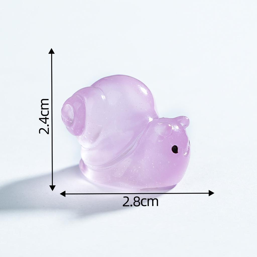 10-100pcs Luminous Mini Aplysia Resin Little Snail Figurines Tiny Sea Animals for Dollhouse Aquarium DIY Crafts Garden Decor