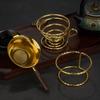 Wood Handle Stainless Steel Pot-shaped Tea Strainer