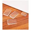 Transparent Rubber Wedge Shims - Plastic Furniture Levelers For Uneven Surfaces, Matte Finish, Cuttable Hard Table Pads