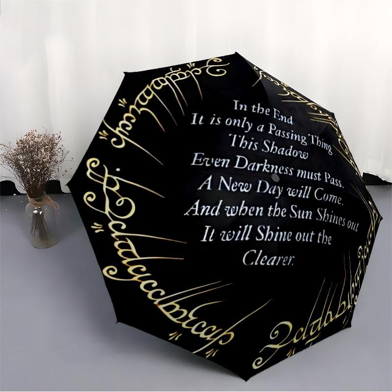1pc Lord of the Rings Automatic Open/Close Umbrella, Christmas Gift for Men Women, Daily Travel Outdoor Use yy251101202
