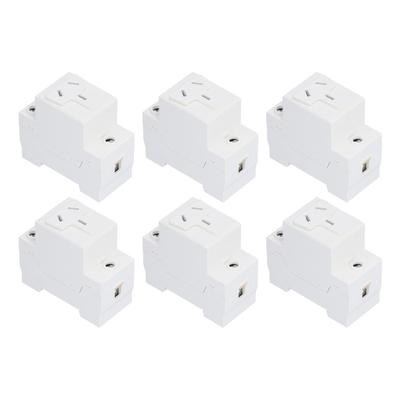 6 Pièces Prise de Courant BERM Disjoncteur Modulaire Montage sur Rail DIN Prise Équipement Électrique 250V 10?16A