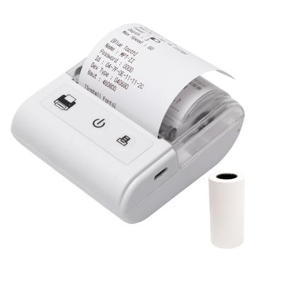 Bärbar Mini Termisk Kvittoskrivare USB & BT-anslutning 2 tum 57 mm Trådlös Skrivare Hög Hastighet