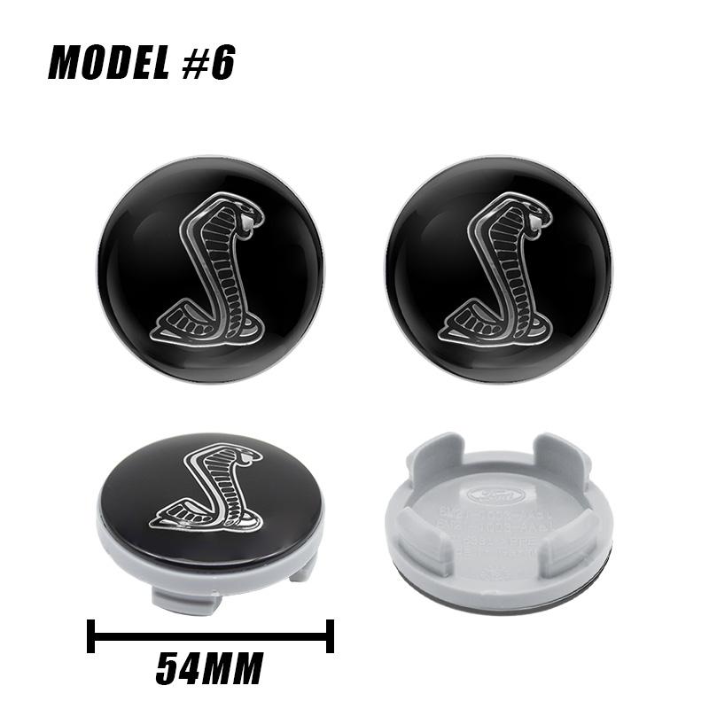 

4Pc 54MM Wheel Centre Caps Set Hub Centre Rim Cover Badge Blue Center Wheel Cap Kit Fit For Ford ST Most Models Auto Accessories