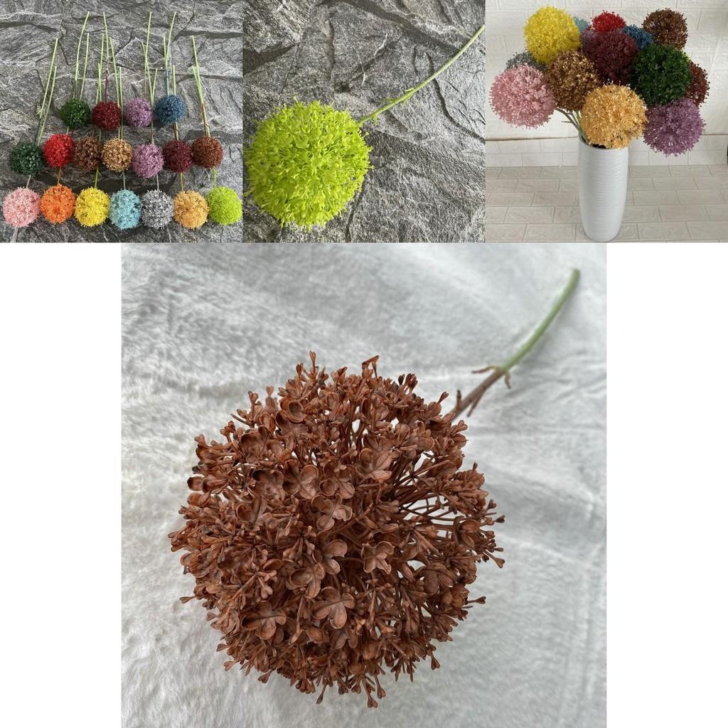 Faux Allium Giganteum Leaf Cluster With Realistic Design For Wedding And Outdoor Decoration