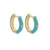 Vintage Multicolor Enamel Flower Round Hoop Earrings Boho Gold Color Circle Round Earrings Statement Jewelry Gifts for Women