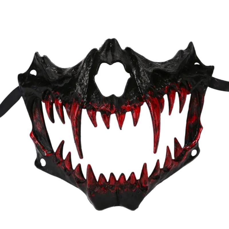 Maschera di Drago Anime Maschera di Halloween Maschera di Scheletro Animale Maschera Teschio Cosplay Cane Maschera da Festa Maschera di Lupo Diavoli Horror