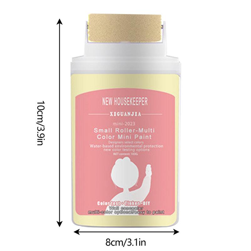 Portable Wall Patching Brush with 100g White Latex Paint Quick Dry Wall Repair Paste Roller Handheld Wall Graffiti Repair Tool